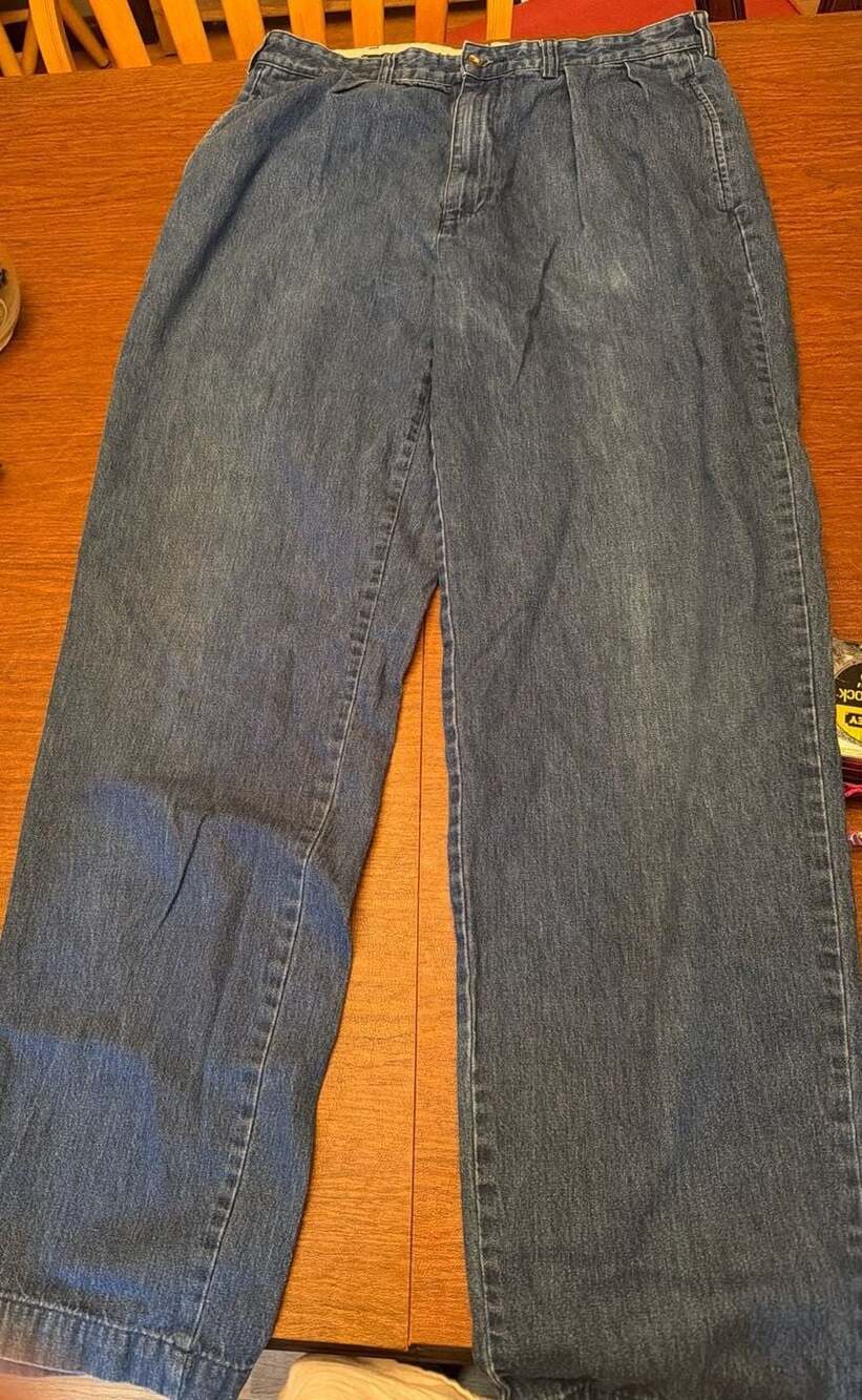 Polo Ralph Lauren Vintage Pleated Relaxed Fit Denim Pants 34x36"